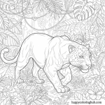 Jungle theme coloring pages printables free