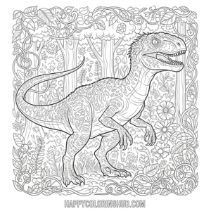 Jurassic world indoraptor coloring page