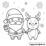 Kids christmas coloring pages free