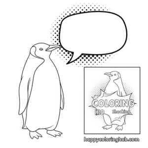 King penguin coloring page