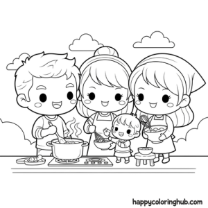 Kitchen coloring pages