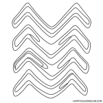 Large print chevron pattern coloring page