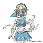 Legends of zelda sheik coloring page