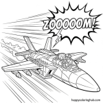Lego jet coloring pages