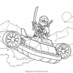 Lego ninja vechicles coloring pages