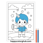 Little boy blue coloring page