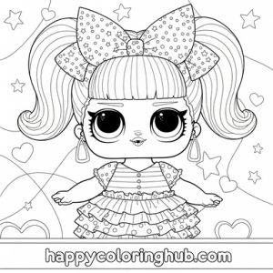 Lol dolls printable coloring pages