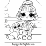 Lol surprise dolls coloring pages pets printable