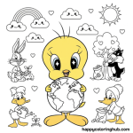 Looney toons earth day coloring pages