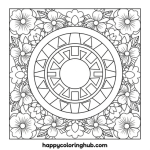 Mandala meditation coloring book