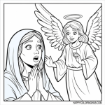 Mary visit by angel coloring pages