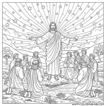 Matthew 28 16-20 coloring page