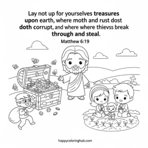 Matthew 6-19 coloring pages