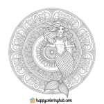 Mermaid coloring pages for 7 year olds