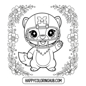 Michigan wolverine coloring pages