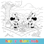 Mickey and minnie coloring pages