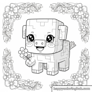 Minecraft coloring sheet