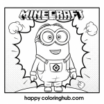 Minecraft minion coloring pages to print