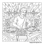 Music coloring pages