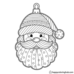 Navelty christmas ornaments coloring pages for kids