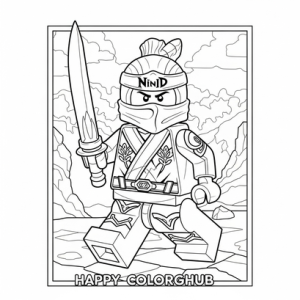 Ninjago coloring pages gold ninja