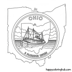 Ohio state quarter coloring page