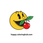 Pac man coloring page
