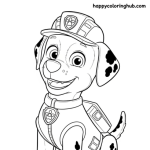 Paw patrol coloring pages free zuma