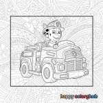 Paw patrol coloring pages vehicles