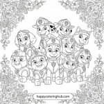 Paw patrol coloring sheet