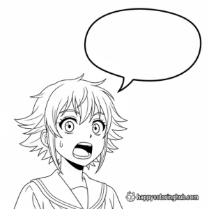 People coloring pages easy girls anime