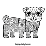 Pj pug a pillar coloring page