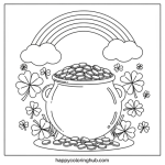 Pot of gold coloring page png