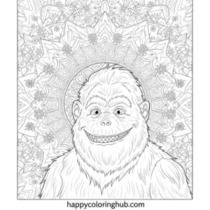 Printable abominable snowman from goosebumps coloring pages