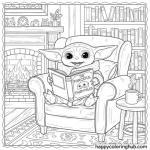Printable baby yoda coloring pages