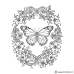 Printable butterfly coloring pages for adults