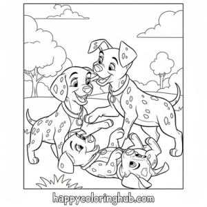 Printable coloring pages 101 dalmatians