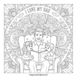 Printable coloring pages i love my dad