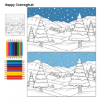 Printable free landscapes coloring pages
