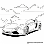 Printable lamborghini coloring pages