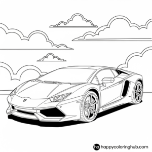 Printable lamborghini coloring pages