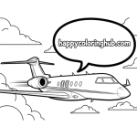 Private jet coloring pages
