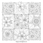 Quilt template coloring pages for preschool