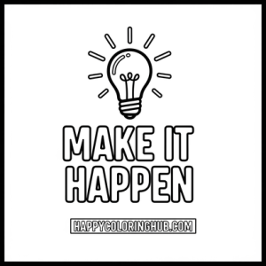 Quote coloring page maker