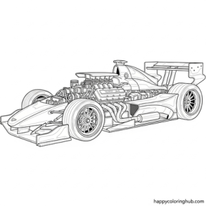Race car coloring pages for adults