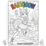Rainbow high coloring book