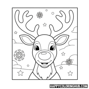 Reindeer free printable coloring pages