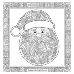 Santa claus cookie coloring page