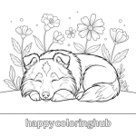 Shetland sheepdog coloring sheet