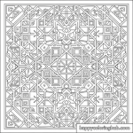 Simple mosaic coloring pages for adults